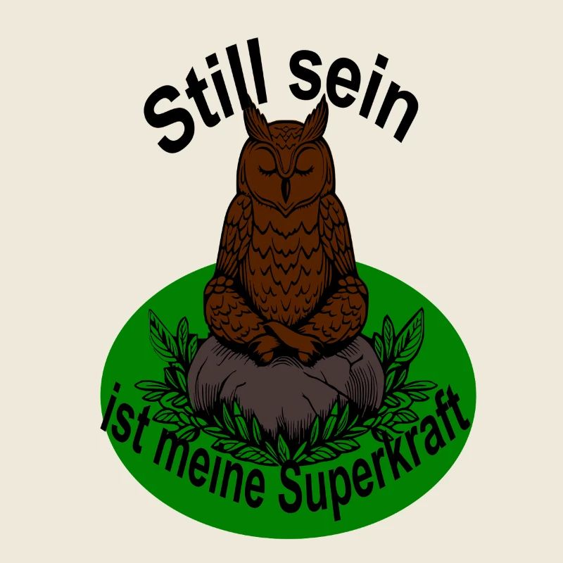 Stille ist eine Tugend, in der Meditation - Eule
