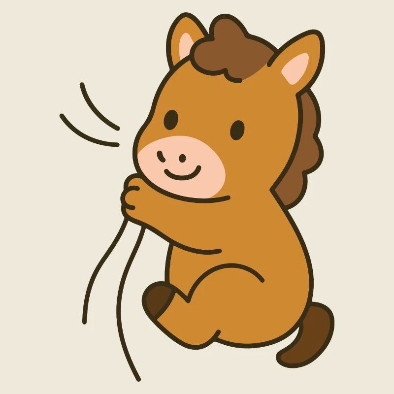 Cuddled foal