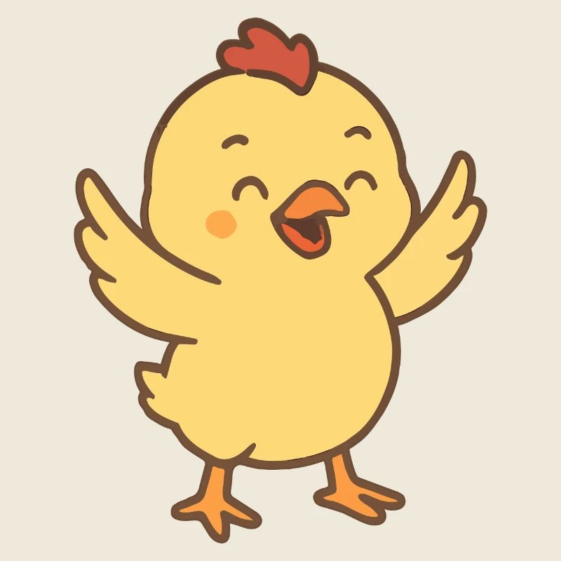 Groove de poussin heureux