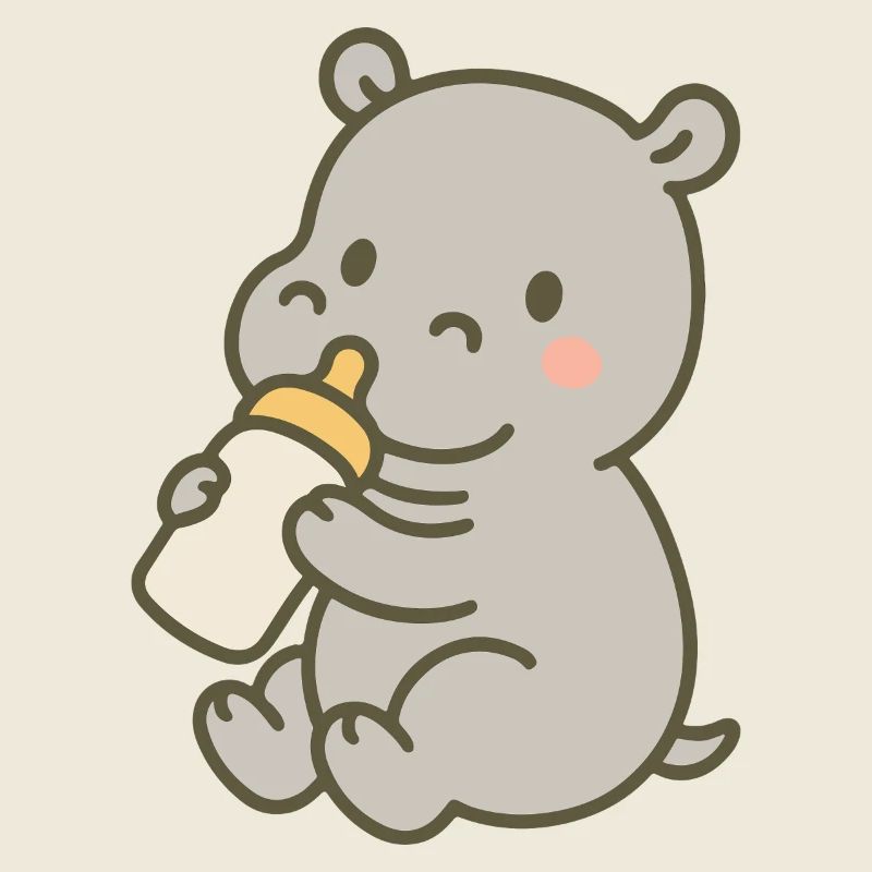 Flusspferdchen mit Fläschchen