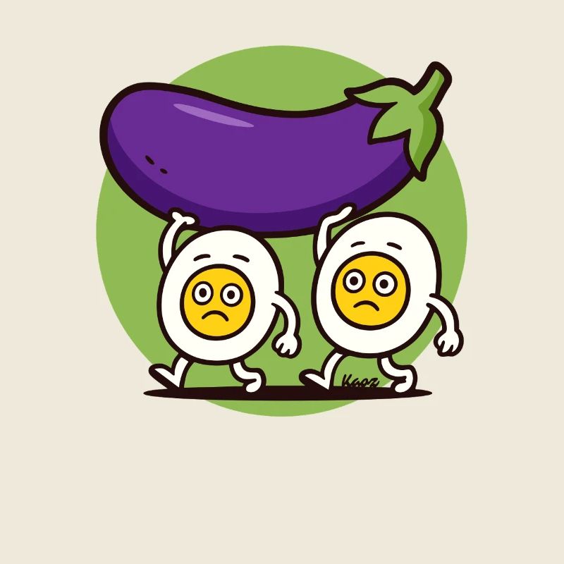 Hard-working eggs bear large eggplant