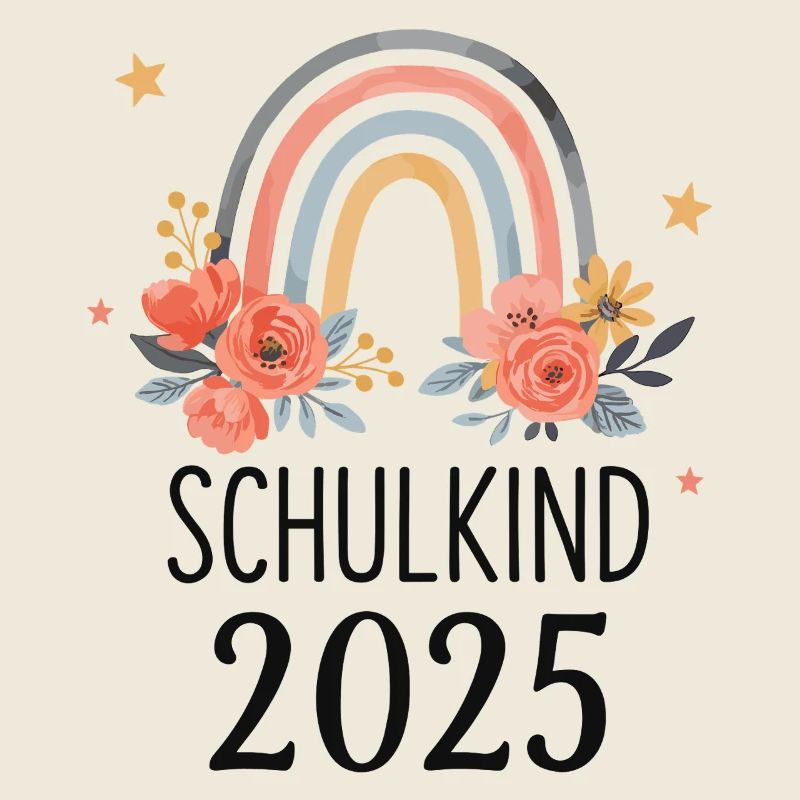 Regenbogen Einschulung Mädchen Schulkind 2025