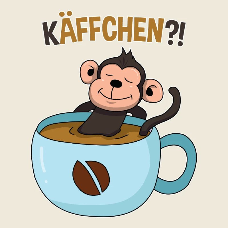 Kaffeepause mit Affe