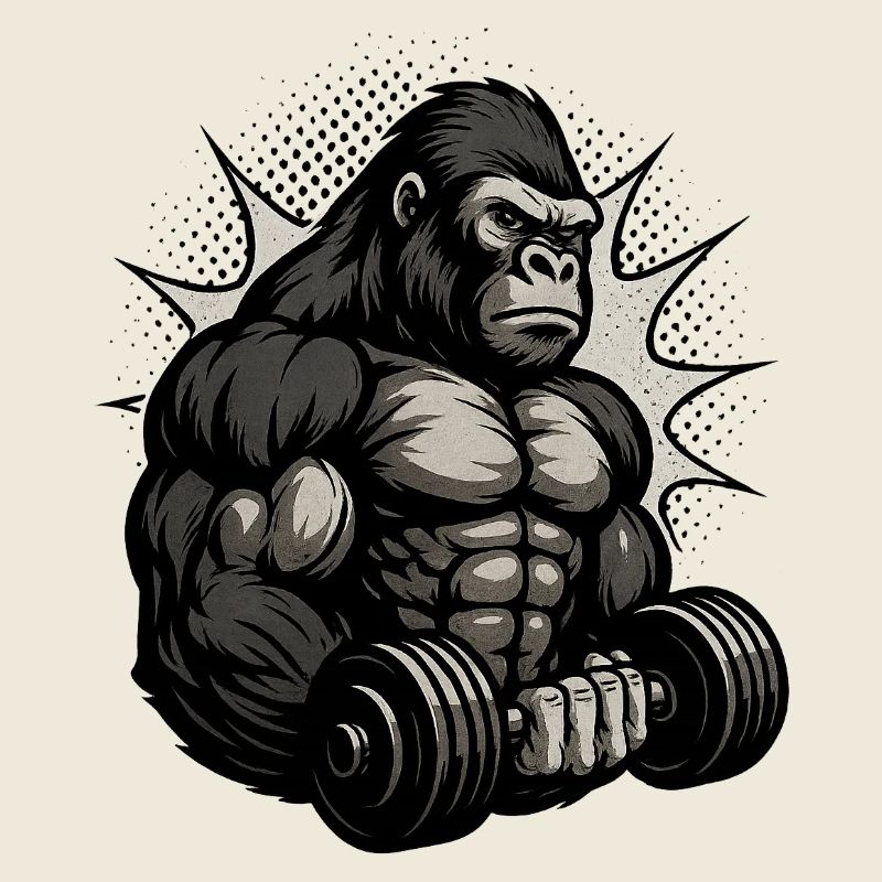 Starker Gorilla Kraftmuster
