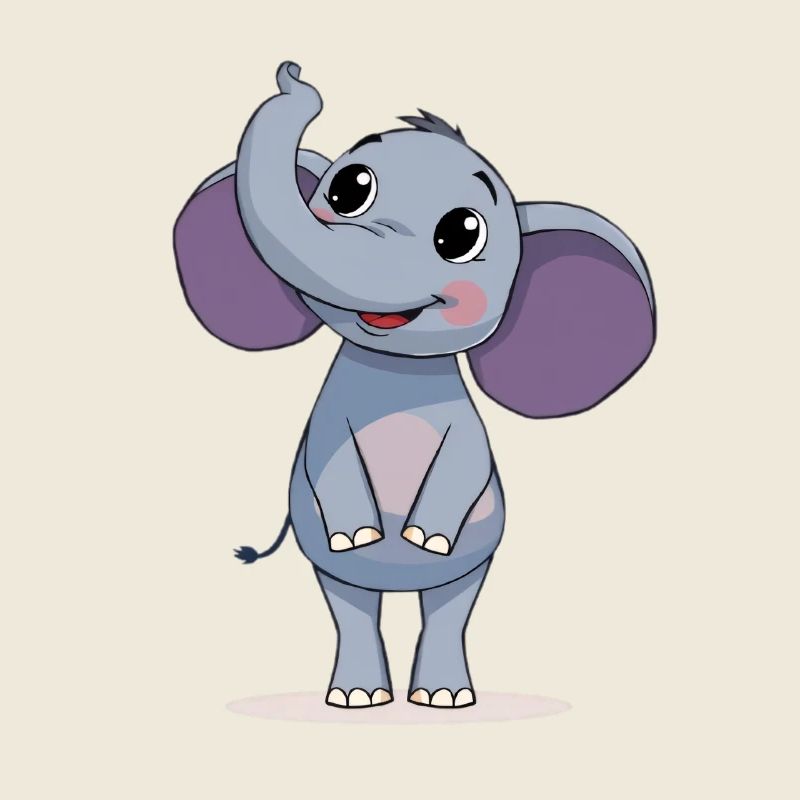 Conception graphique d’éléphant mignon