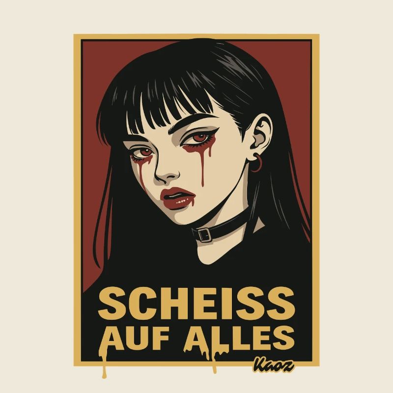 Emo Gothic Girl mit Aussage