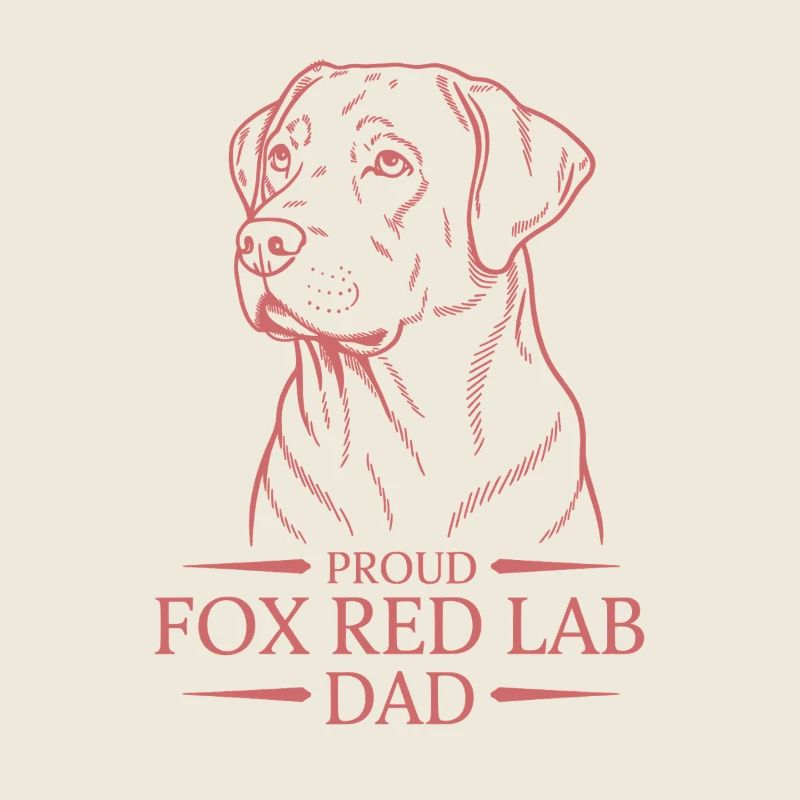 Proud Fox Red Lab Dad