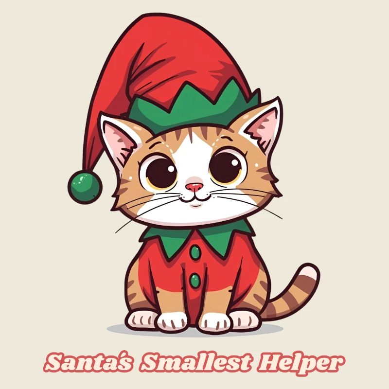 Chat de Noël – Le plus petit assistant du Père Noël