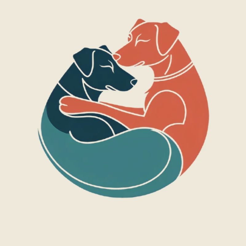 Hundepaar Umarmung Design