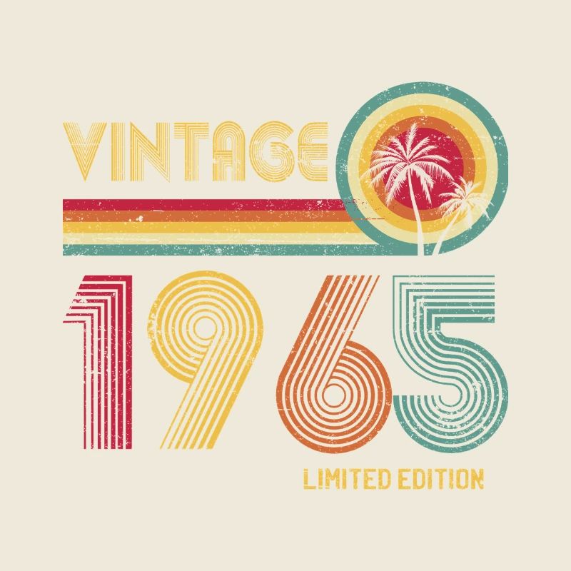Retro 70s Gradient Number Design