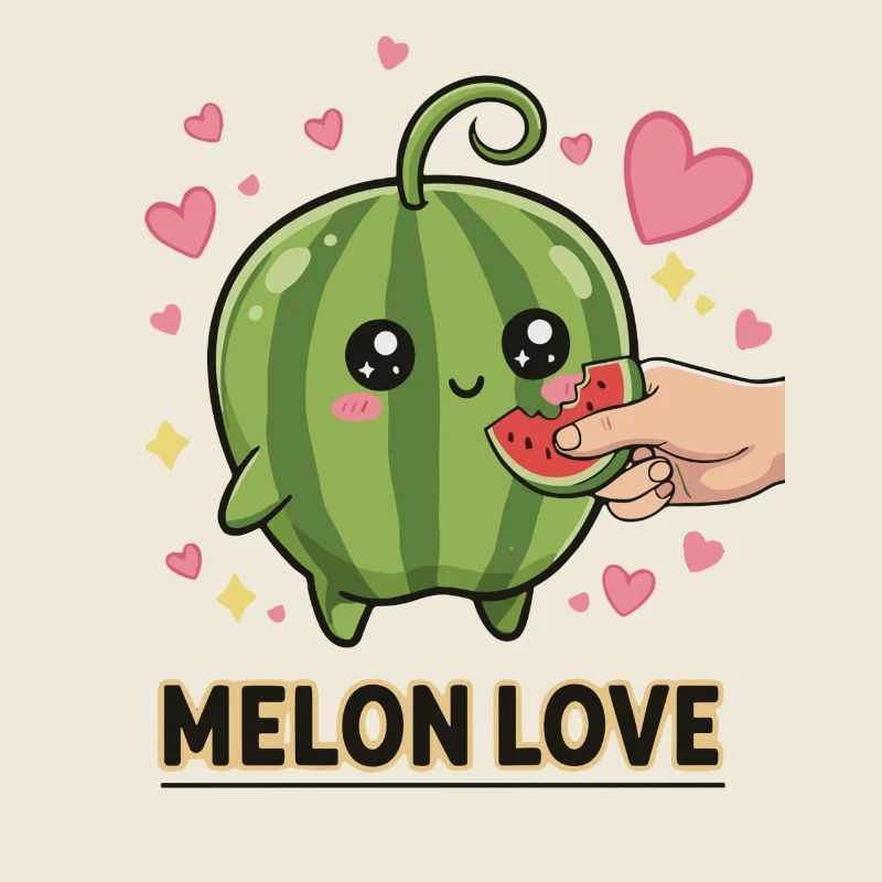 Melon Love Kawaii Manga Pastèque