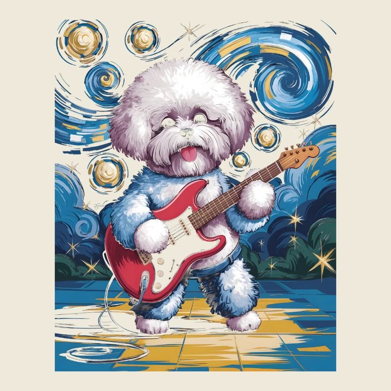 Starry Night Bichon Frise