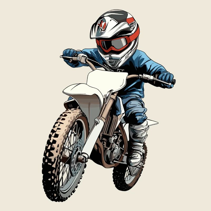 Motorradfahrer Kinderdesign