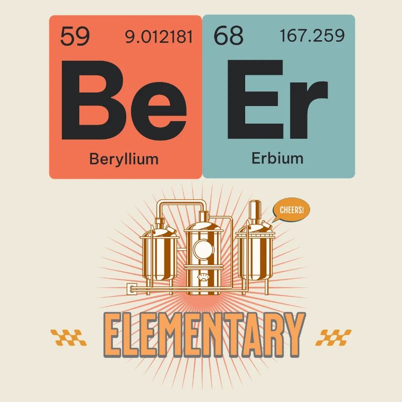 Science-Inspired Elemental BeerT-Shirt Design