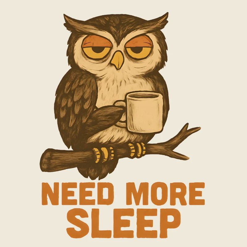  Need More Sleep – Lustige Eule