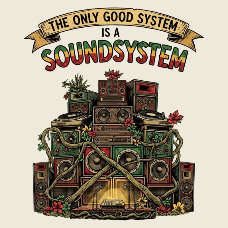 Sound System Collage Dub Reggae