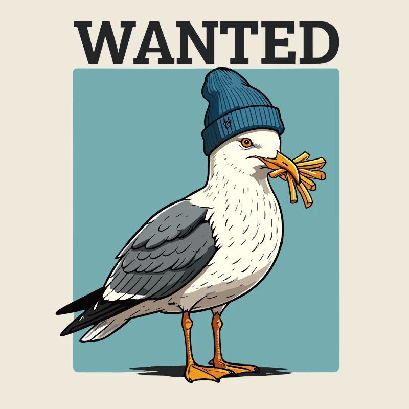 Mouette recherchée avec frites