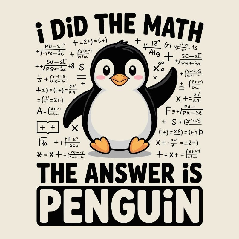 I Did The Math The Answer Is Penguin