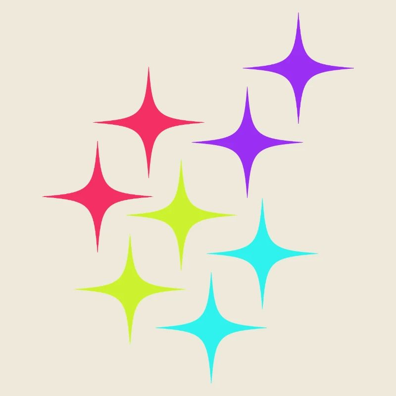 Colorful star sparkle pattern