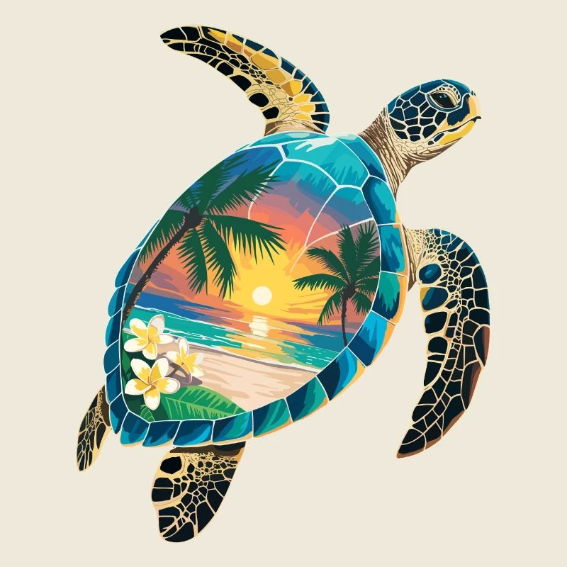 Schildkröte Wellen Surf Turtle Surfer Schildkröten