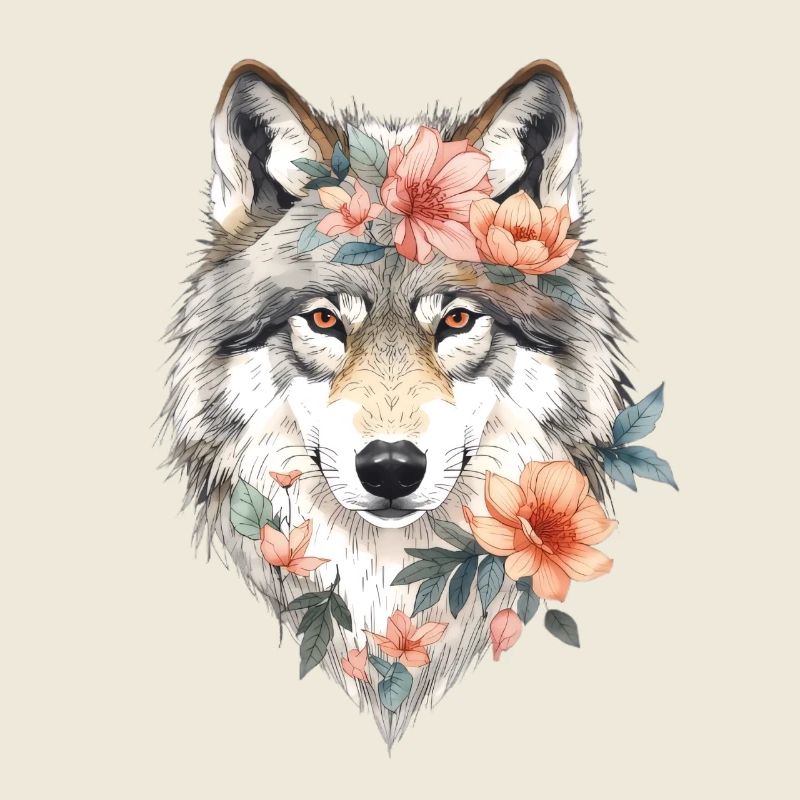 Blütenwolf Portrait