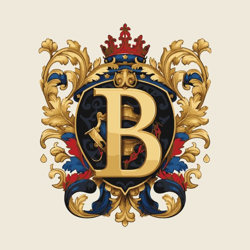 B Buchstabe Name Krone