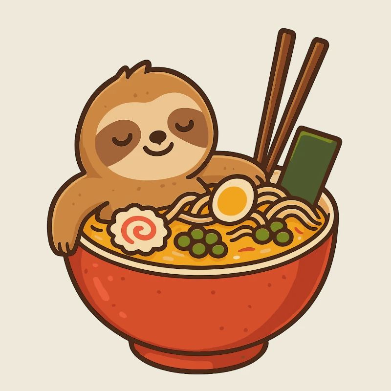Faultier Ramen Kuscheldesign