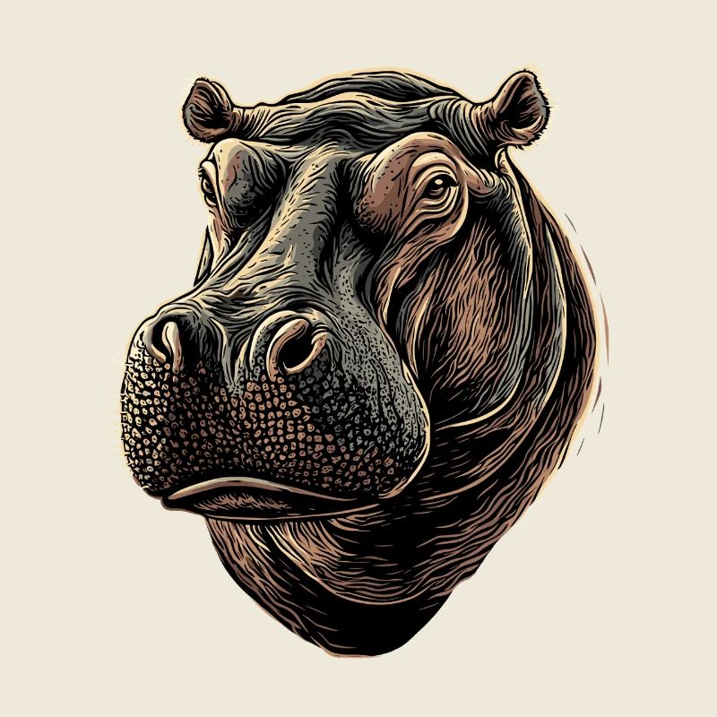 Nilpferd Flusspferd Mama Hippopotamus Cooles Hippo