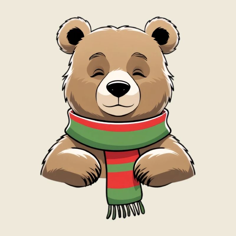 Winterbär mit Schal