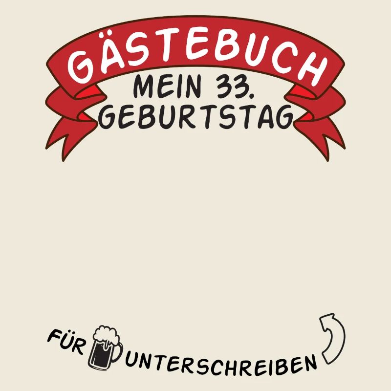 Gästebuch Mein 33. Geburtstag Geschenkidee