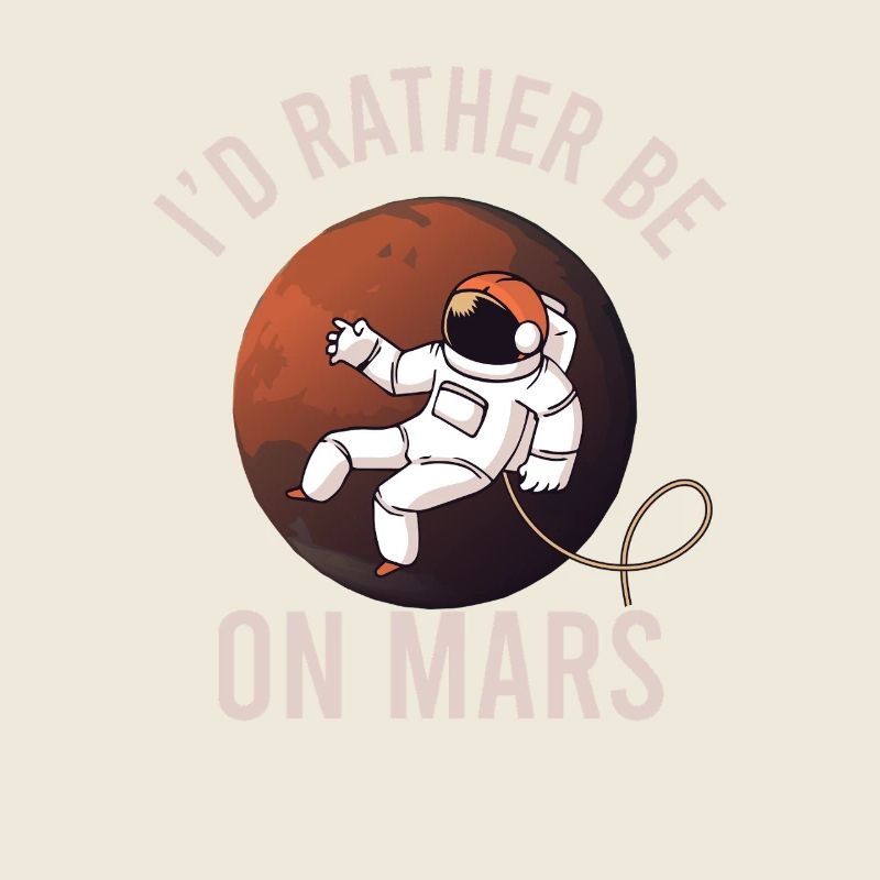 Mars Planet Space Vintage Rocket