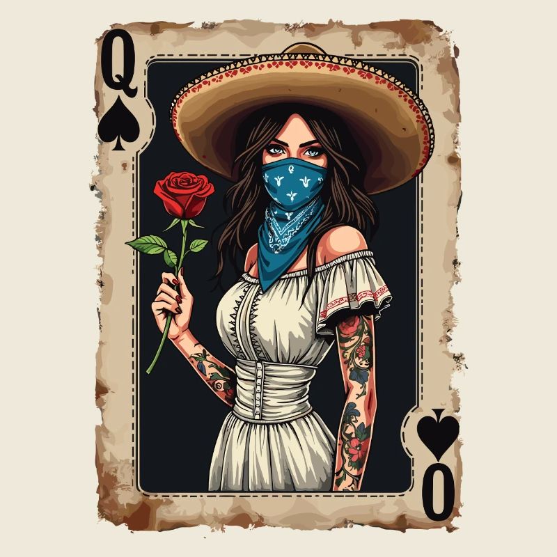 Mariachi Queen mit Rose