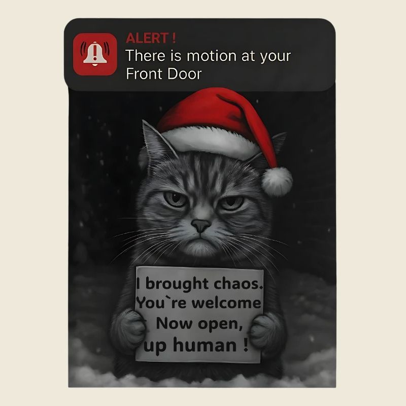Chat Noël avec des chats drôles