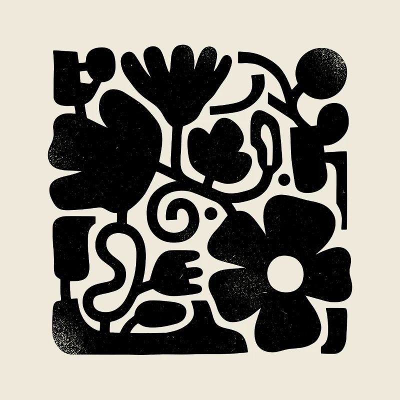 Abstraktes Blumen Design