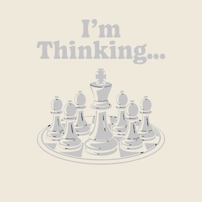 Je pense... Citation d’humour de jeu d’échecs