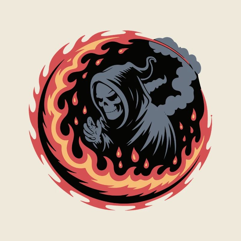 Flammender Sensenmann-Kreis