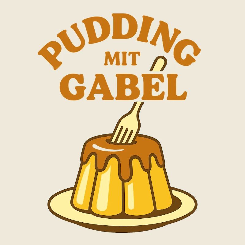 Pudding mit Gabel