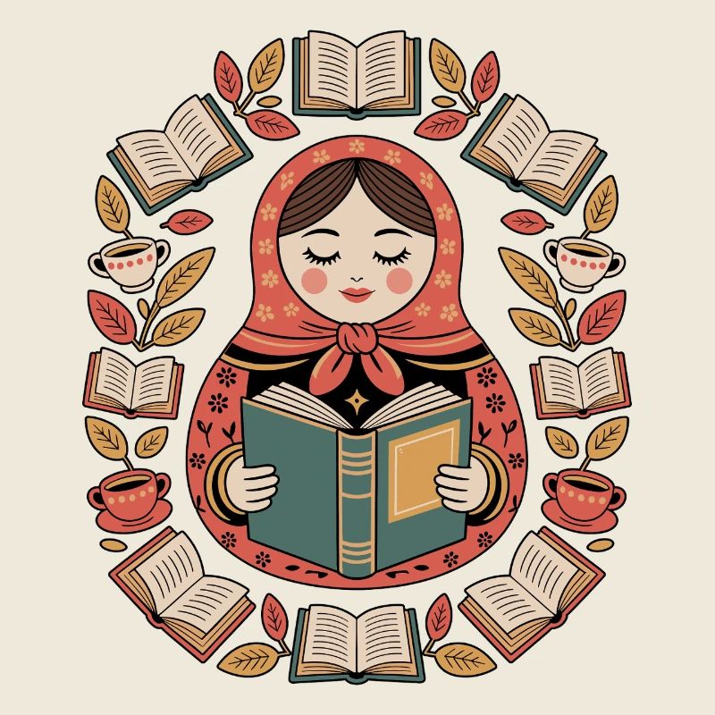 Fairy tale matryoshka reading magic