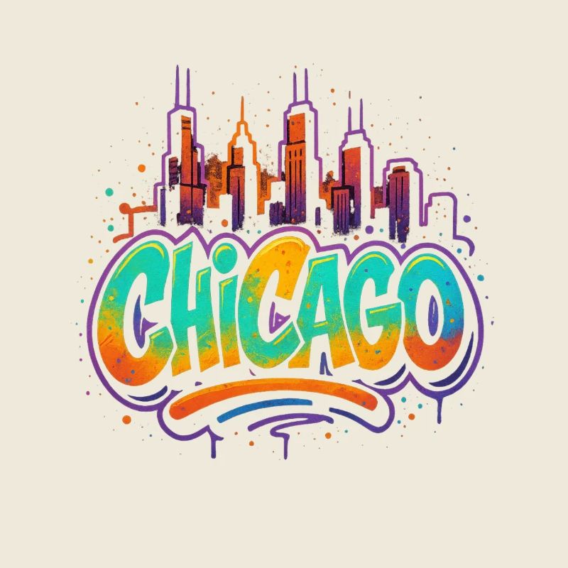Silhouette du graffiti de Chicago