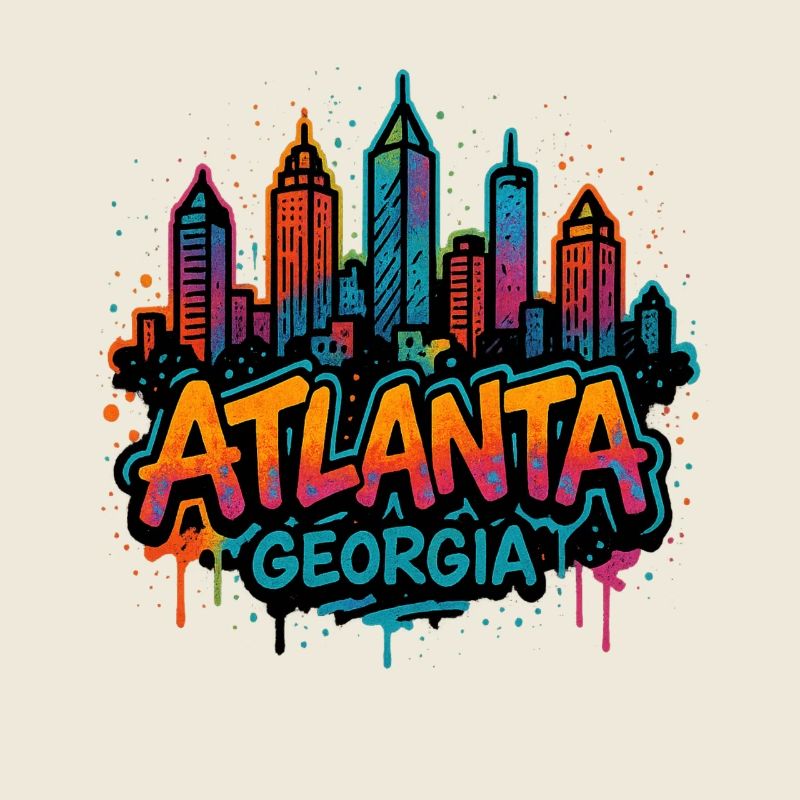 Graffiti sur la Skyline d’Atlanta