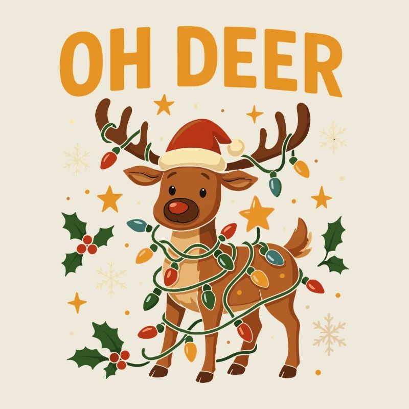 Conception de Noël de renne mignon