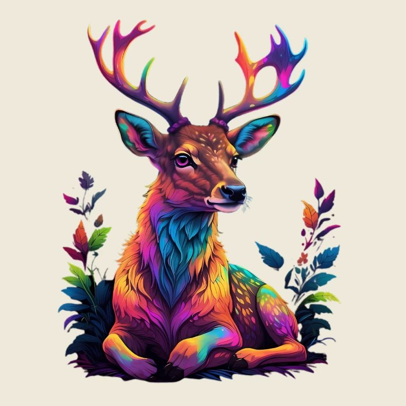 Portrait de cerf éblouissant