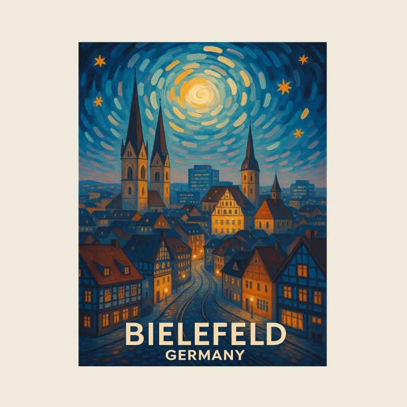 Bielefeld Nachtpanorama Skyline
