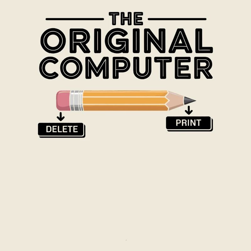 Der Original Computer – Bleistift Delete & Print