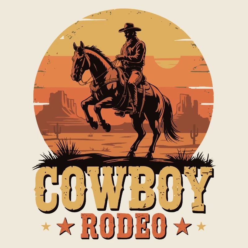 Rodéo de cow-boy - Wild West Sunset Design