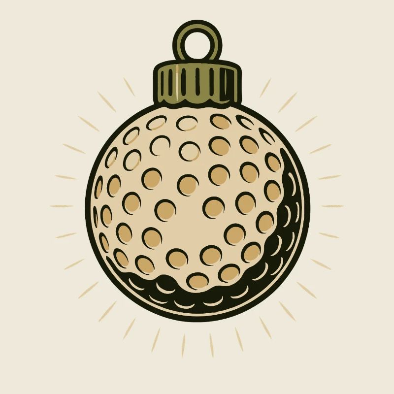 Lustiges Golf-Weihnachtskugel-Design