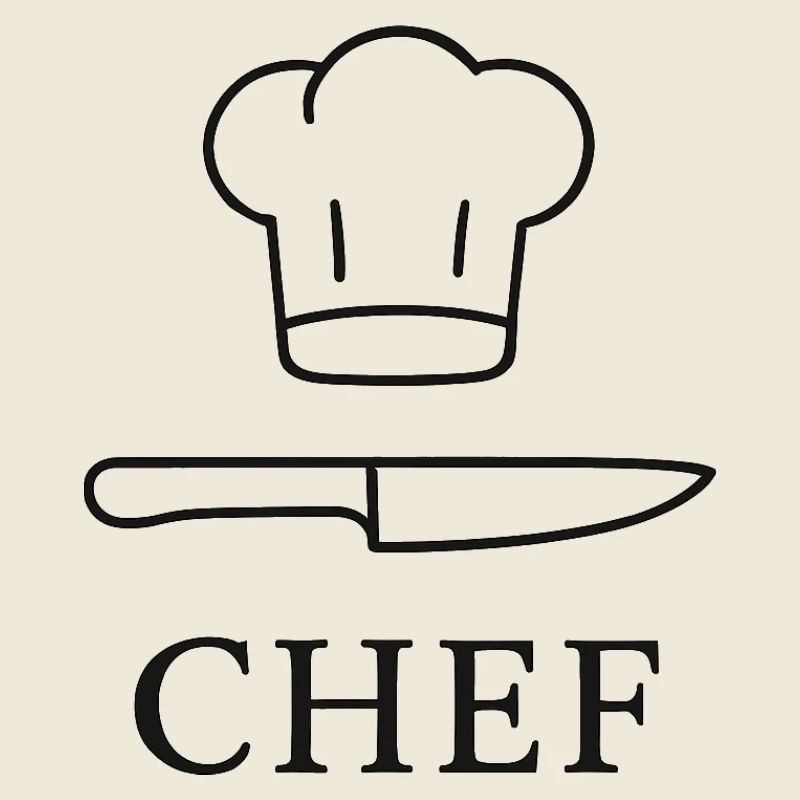 Küchenchef Icon mit Messer