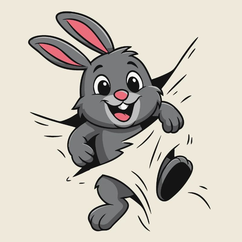 Süßer Comic Hase – Perfekt für Kinder & Tierfans