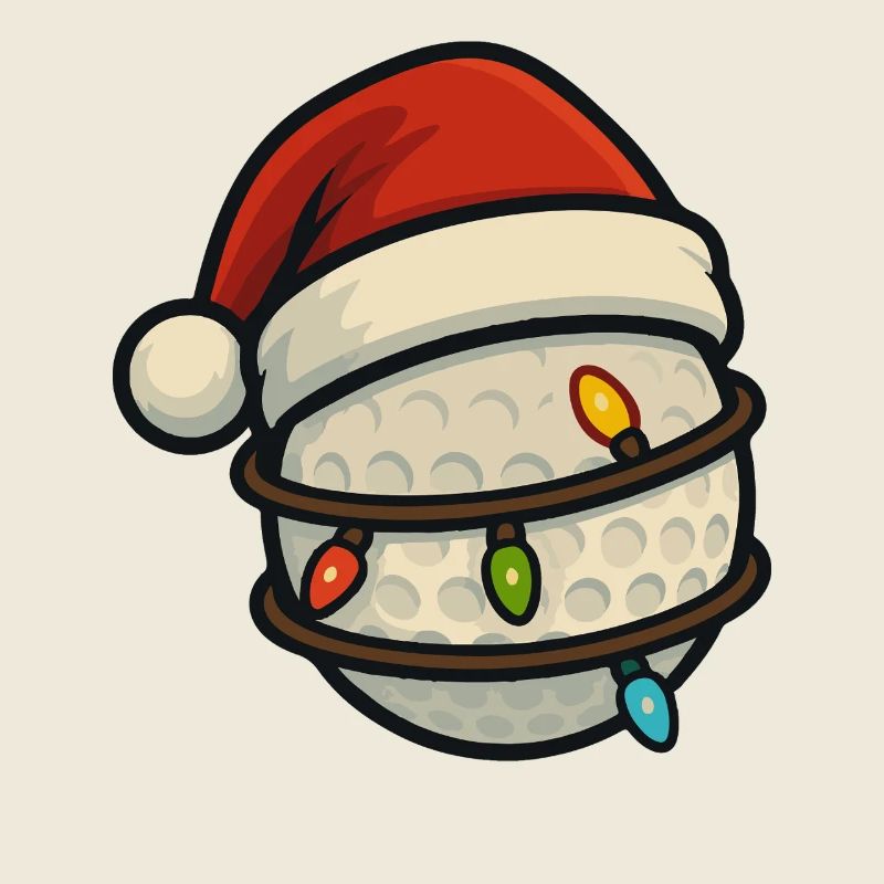 Drôle de balle de golf Noël Père Noël vacances