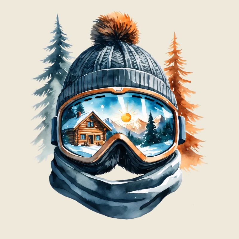 Winter Landscape Reflection Goggles